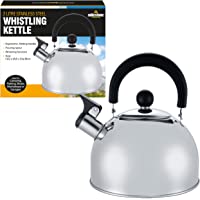 Milestone Camping 65580 silbido hervidor para Actividades al Aire Libre- acampadas- Plata - Plata- 2 L
